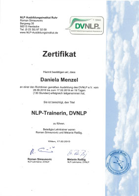 zertifikat nlp trainerin